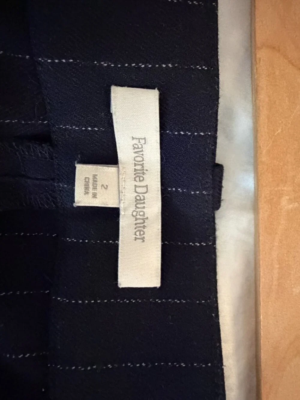 Favorite Daughter THE FAVORITE PANT - Navy Pinstripe - Size 2